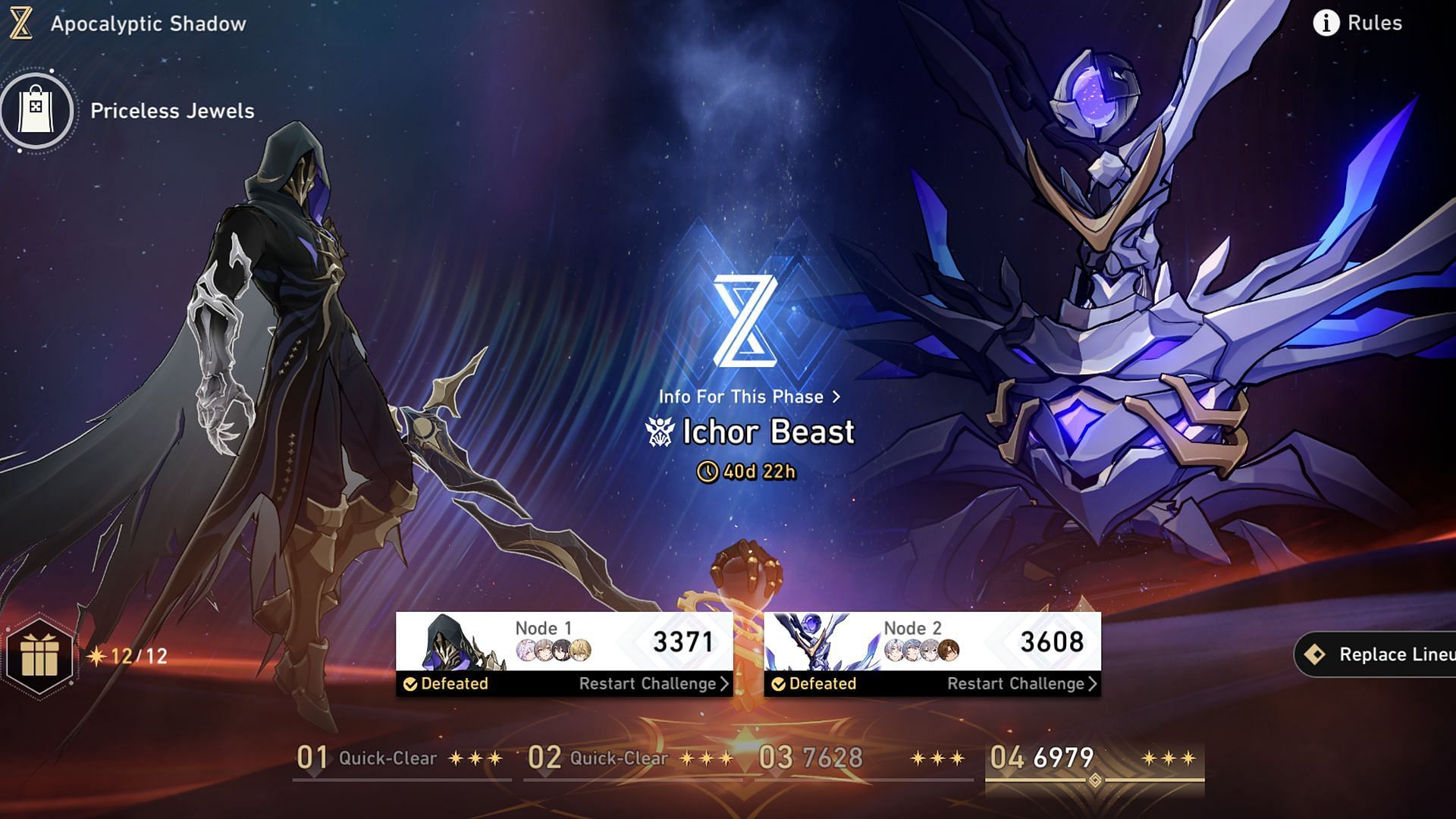Bosses and stages in Apocalyptic Shadow have unique traits and buffs (Image via Sportskeeda Gaming/HoYoverse)